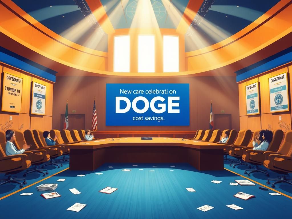 Flick International A vibrant conference room filled with applause as Elon Musk departs from DOGE role