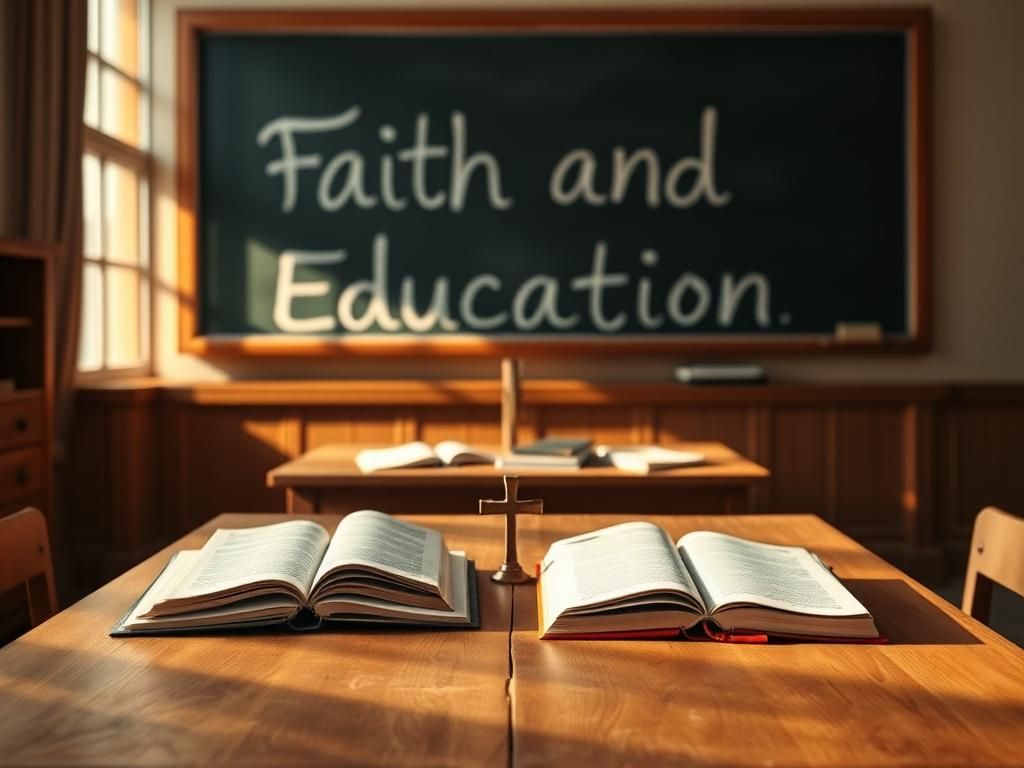 Flick International A serene classroom setting symbolizing faith-based education