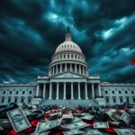 Flick International Exterior view of the U.S. Capitol building under a turbulent sky