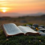 Flick International Open journal on grassy patch with handwritten notes encouraging resilience
