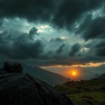 Flick International Dramatic mountainous landscape of Jammu and Kashmir with military encampment