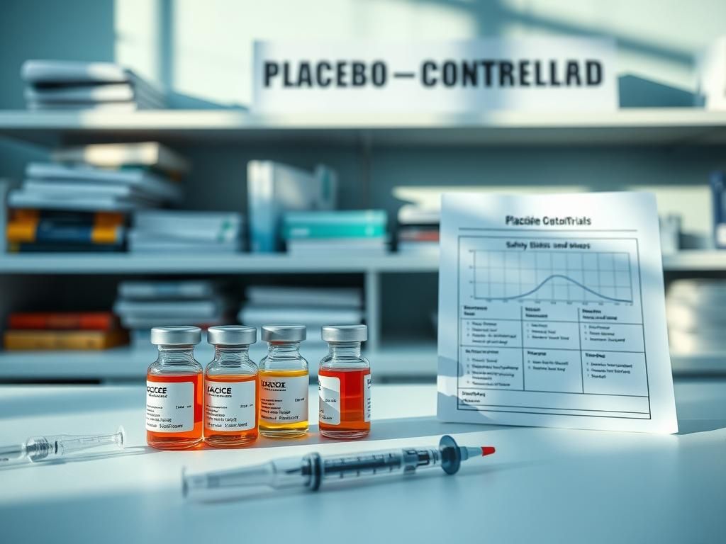 Flick International Close-up of vaccine vials and syringes in a laboratory setting
