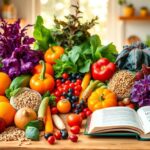 Flick International Vibrant still life of fresh vegetables and fruits symbolizing a healthy diet