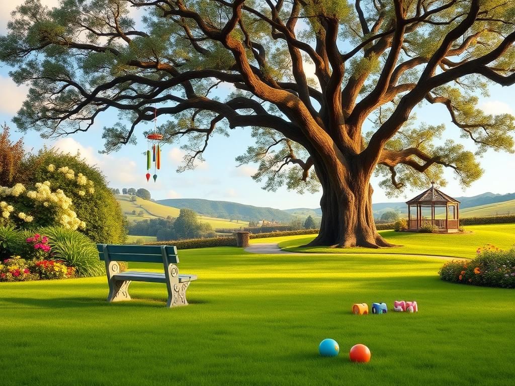 Flick International Serene royal garden symbolizing family unity and harmony