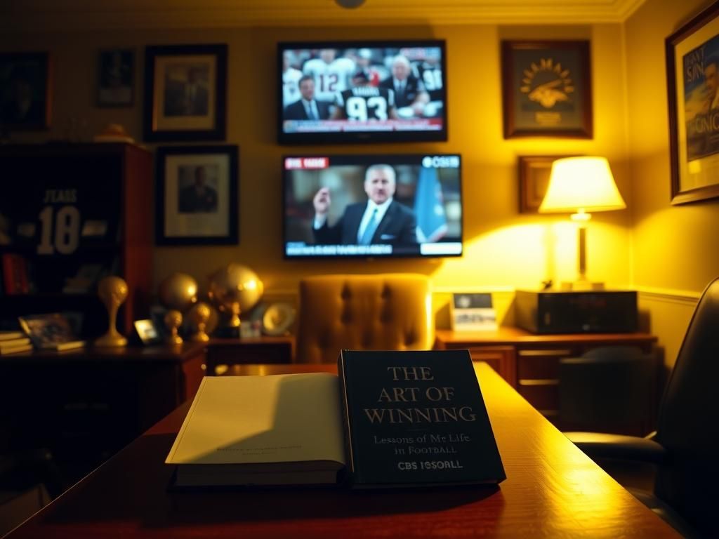 Flick International Dimly lit sports office depicting tension related to Bill Belichick's personal life