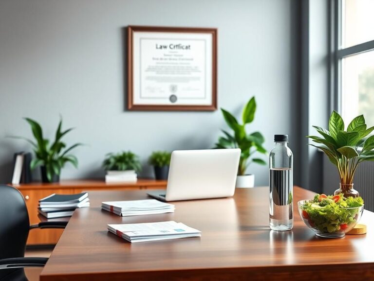 Flick International A polished law office workspace highlighting professionalism and focus