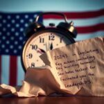 Flick International Ticking clock against an American flag symbolizing urgency in the 2024 elections
