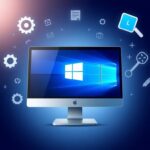 Flick International Digital illustration of a modern desktop computer displaying the Windows 11 logo with error notifications