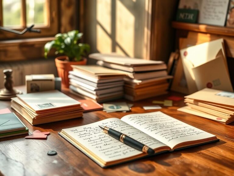 Flick International Cozy workspace with colorful stationery and handwritten notes