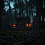 Flick International Discarded lacrosse stick in a dark forest, symbolizing the dangers of hazing