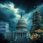 Flick International Capitol building with stormy sky representing political tension