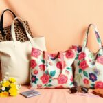 Flick International A vibrant display of various stylish tote bags in different patterns and textures
