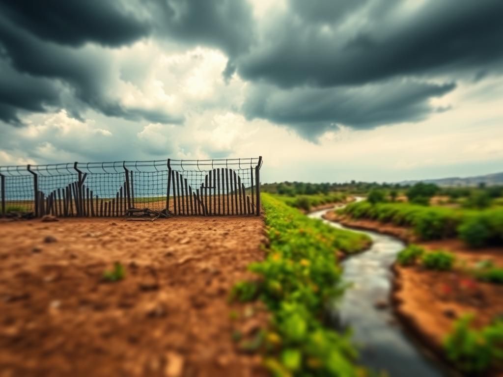 Flick International Dramatic border landscape depicting immigration and deportation tensions