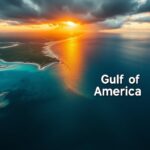 Flick International Aerial view of the Gulf of Mexico highlighting contrasting labels