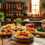 Flick International Cozy kitchen scene showcasing Italian-American heritage with traditional dishes