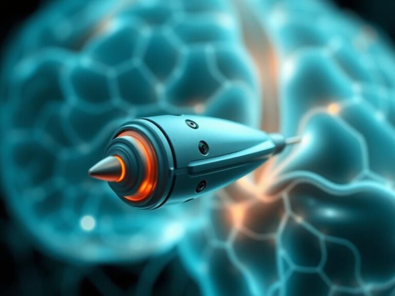Flick International Close-up view of a rice-sized microrobot designed for brain surgery