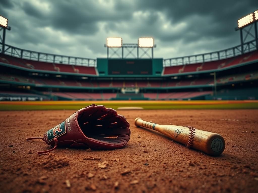 Flick International A well-worn baseball glove resting on a dusty green field symbolizing Rafael Devers' position dilemma