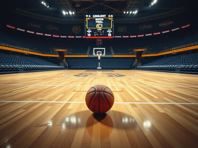 Flick International Empty basketball court with a lone basketball symbolizing missed opportunities.