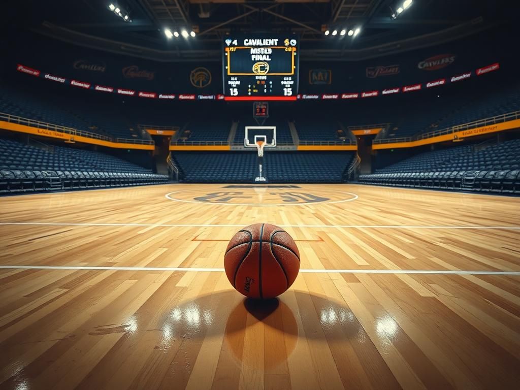 Flick International Empty basketball court with a lone basketball symbolizing missed opportunities.