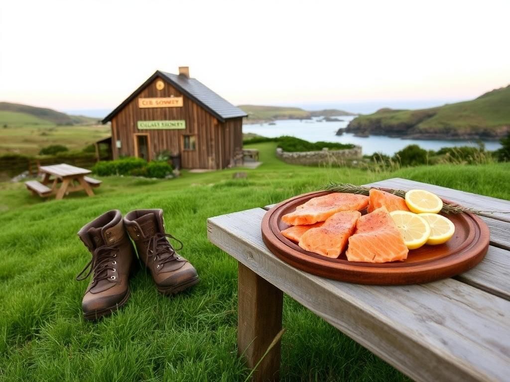 Flick International picturesque smokery on a Scottish island with smoked salmon