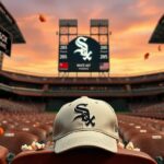 Flick International Vintage Chicago White Sox baseball cap on an empty stadium seat