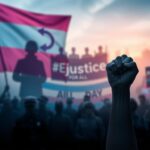 Flick International A powerful representation of the connection between civil rights and transgender rights, featuring a raised fist and symbols of the transgender pride flag.
