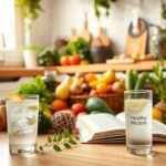 Flick International A serene kitchen scene showcasing fresh fruits and vegetables for a healthy lifestyle