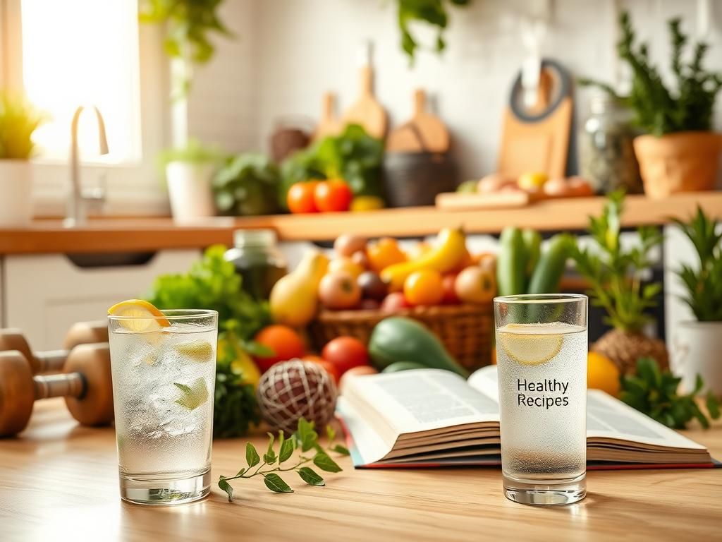 Flick International A serene kitchen scene showcasing fresh fruits and vegetables for a healthy lifestyle