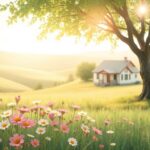 Flick International Serene rural landscape symbolizing motherhood and family support