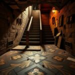 Flick International A dimly lit underground passageway beneath the U.S. Capitol showcasing a dusty staircase.