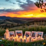 Flick International A romantic outdoor proposal setting with heart-shaped candle arrangements