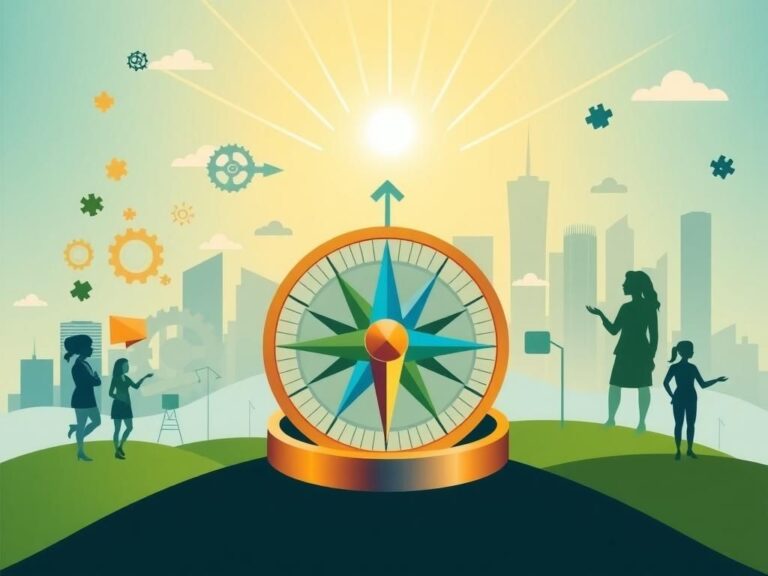 Flick International Vibrant compass symbolizing progress and forward-thinking ideals in political landscape