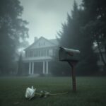Flick International Suburban house in Chevy Chase, Maryland shrouded in morning fog