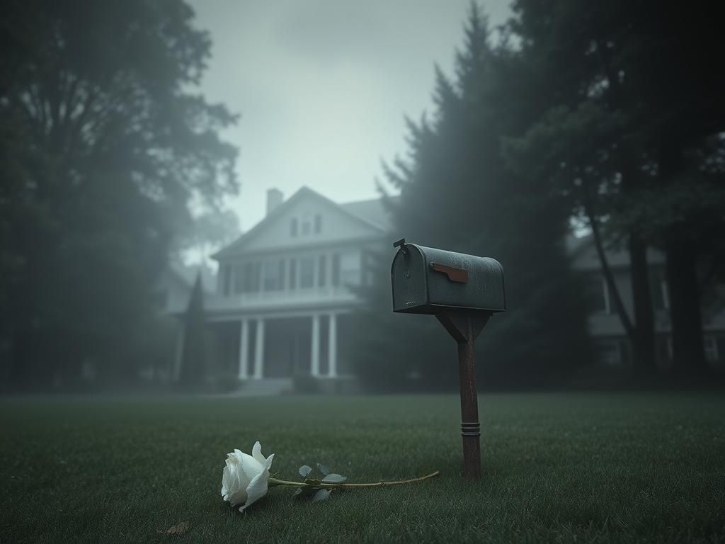 Flick International Suburban house in Chevy Chase, Maryland shrouded in morning fog