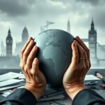 Flick International Close-up of hands holding a globe marked with the UK, symbolizing immigration policy changes
