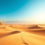 Flick International Serene desert landscape symbolizing peace in the Middle East