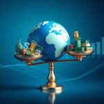 Flick International A dynamic scale balancing a globe with currency symbols and product representations.