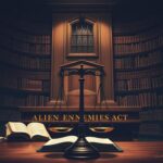 Flick International A courtroom scene depicting legal texts and the concept of due process