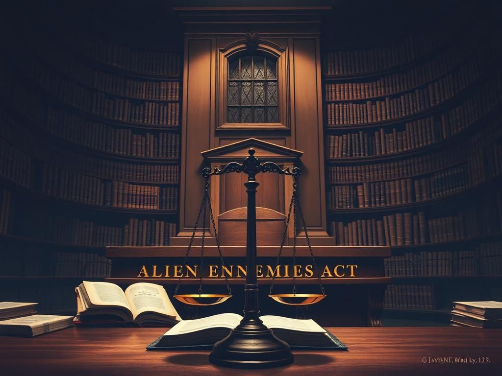 Flick International A courtroom scene depicting legal texts and the concept of due process