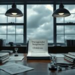 Flick International A detailed report on transgender surgeries for children placed on a wooden desk in a medical office