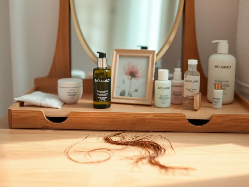 Flick International A serene vanity table with beauty products and Mounjaro weight-loss drug bottle symbolizing self-care and health discussions