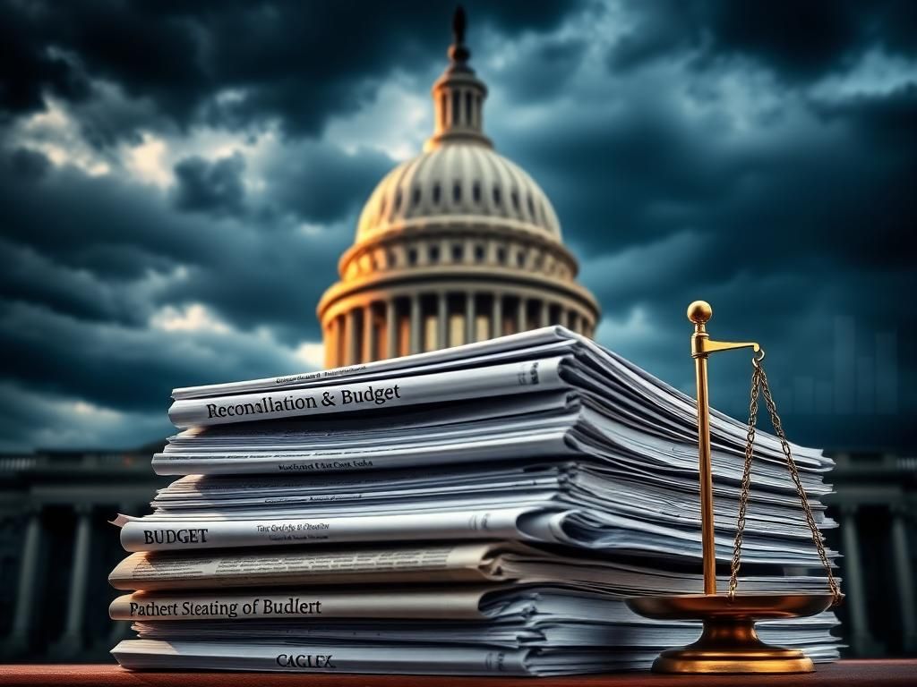 Flick International Close-up view of the U.S. Capitol building with stormy skies, symbolizing political tension.
