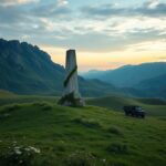 Flick International A weathered stone monument stands amid a rugged landscape in southeastern Turkey, symbolizing the Kurdish struggle.