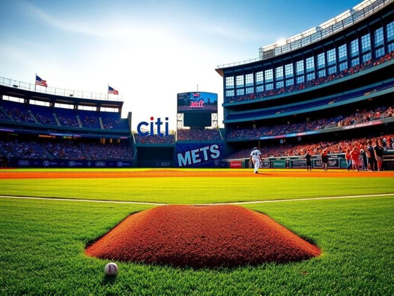 Flick International Vibrant scene at Citi Field showcasing baseball action with cheering fans