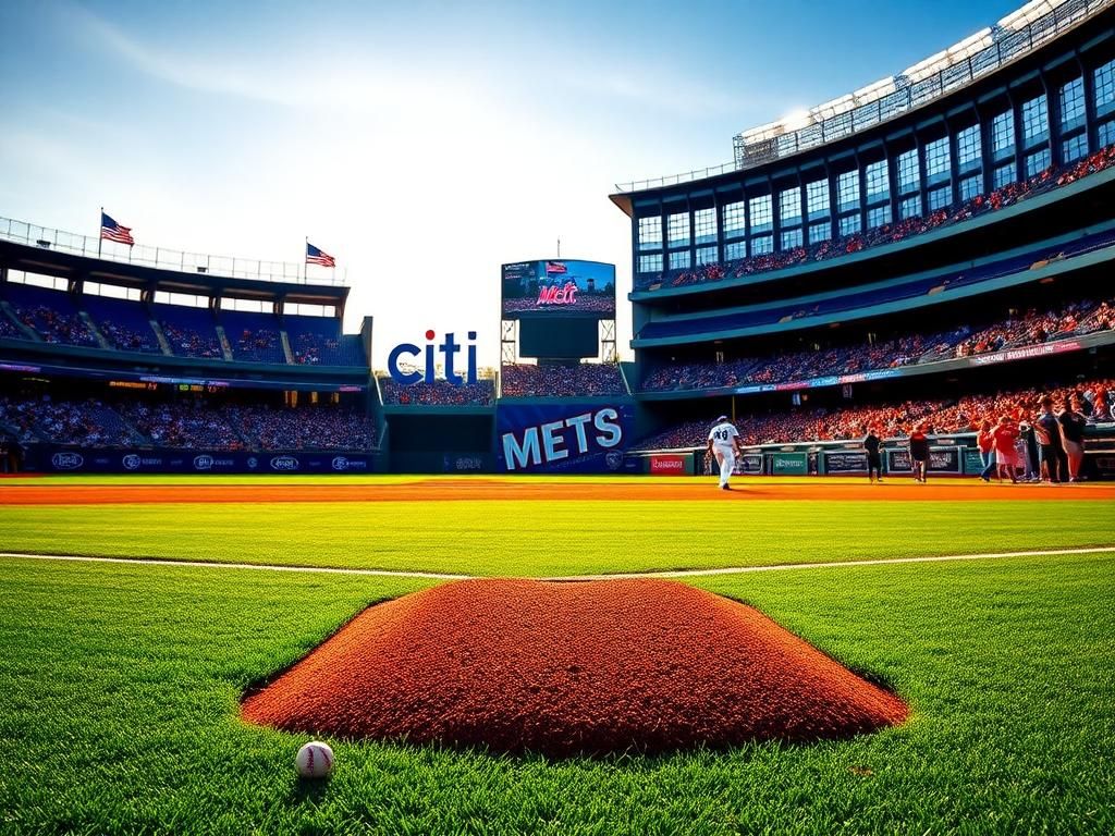 Flick International Vibrant scene at Citi Field showcasing baseball action with cheering fans