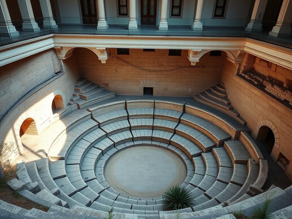 Flick International Ancient Roman theater remains discovered beneath a modern town hall