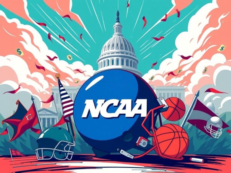 Flick International Stylized NCAA logo surrounded by college sports symbols