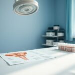 Flick International Close-up view of a medical examination room with prostate illustrations