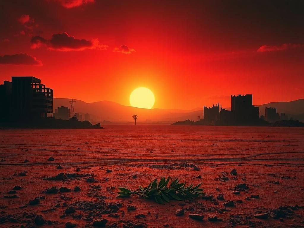 Flick International A dramatic landscape of a barren desert symbolizing the deteriorating conditions in Iran
