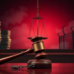 Flick International A symbolic courtroom scene with a gavel and judicial scales representing legal controversies surrounding immigration.